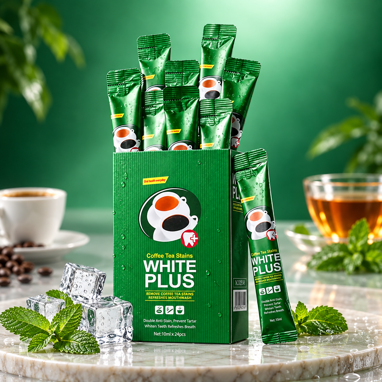 ساشه سفیدکننده دندان ضدلک چای و قهوه SADOER White Plus